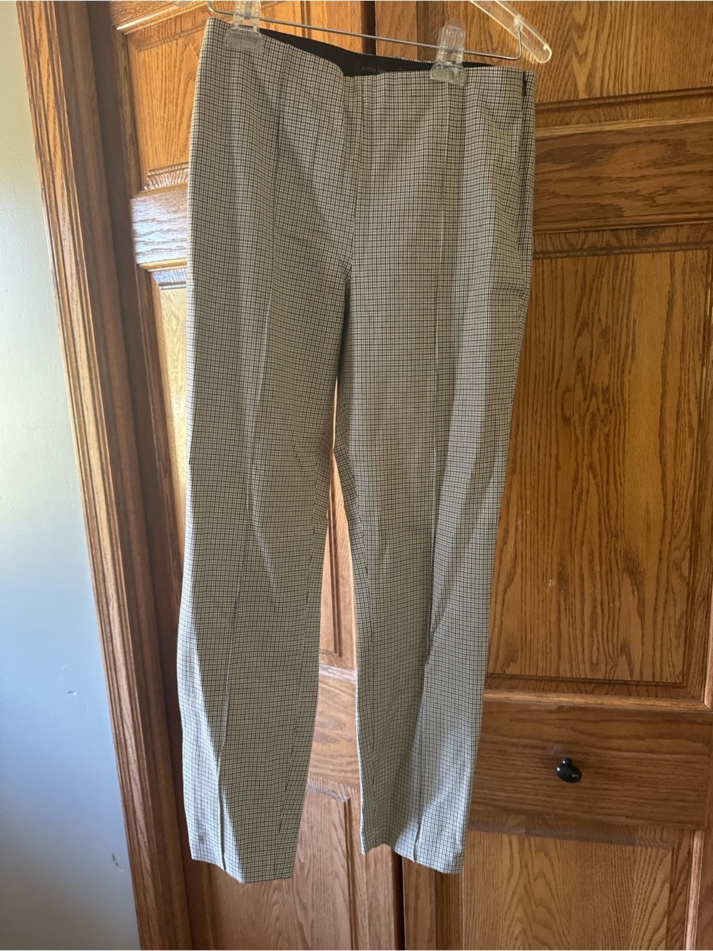 Banana Republic Gray Micro-Houndstooth Dress Pants